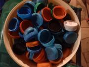 Lot bouchons plastiques