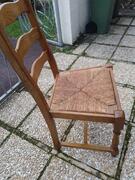4 chaises bois et paille