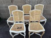 5 chaises cannage à refaire