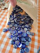 Pierres en verre bleu pour décoration