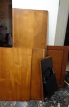 planches merisier massif et plateau tournant tv