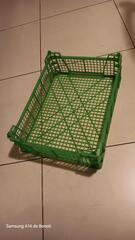 Panier en plastique vert 29 cm x 39 cm
