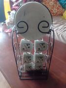 tasses à café avec son support