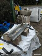 9 sacs de ciments de 35 kg 11 blocs béton 1/2 big bag de melange 2 poutrelles