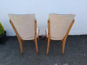 chaise skaï bois blanche