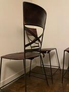 3 chaises en fer forgé à retapisser