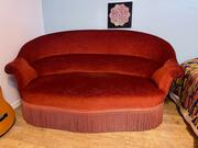 banquette rouge à franges classic