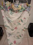 1 drap fleuri+ taie traversin assortie