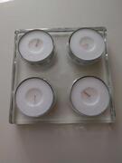 2 porte bougie en verre ( sans les bougies )