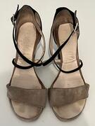 Sandales femme noir et beige