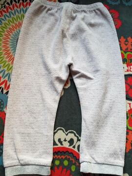 Bas de pyjama bébé gris/rose 80cm