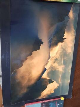 Poster montagne nuages