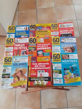 Lot magazines " 60 MILLIONS DE CONSOMMATEURS "