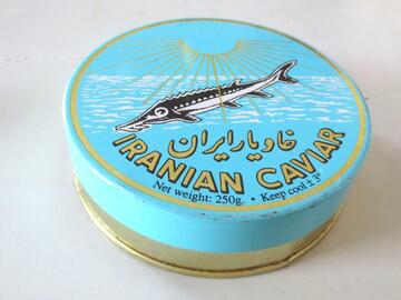 Boite vide collector iranian caviar