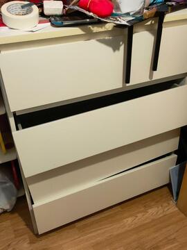 Meuble blanc 4 tiroirs type Ikea