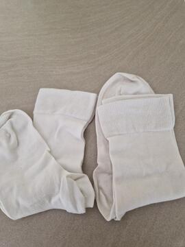 2 paires chaussettes blanches homme