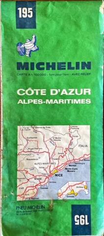 Carte Michelin N°195 - Alpes Maritimes