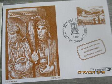 c - Carte souvenir "St Guilhem le Désert 2001"