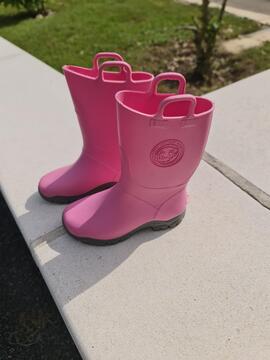 Bottes roses taille 26-27