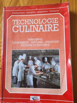 Livre Technologie culinaire