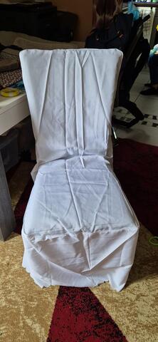 couvert pour chaise blanc