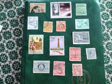 donne timbres collection étrangers cuba