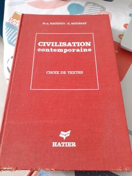 Livre " Civilisation contemporaine "