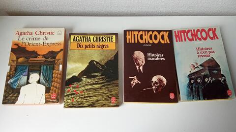 livres Hitchcock et/ou Agatha Christie