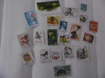 20 timbres Animaux végétaux LOT 90