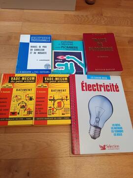 livres sur plomberie , electricité