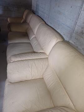canapé + 2 fauteuils cuir