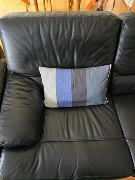 canapé et fauteuil en cuir