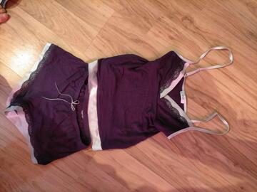 Pyjama taille S - violet et blanc (Etam)