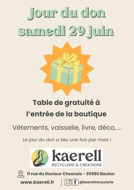 Jour du don recyclerie Kaerell