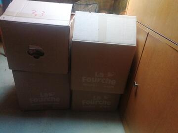 4 cartons + papiers emballage/protection