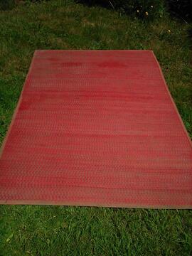grand tapis bambou rouge