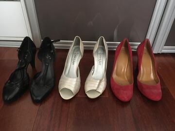 3 paires chaussures à talons taille 40