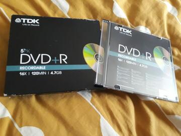 5 x DVD+R - 4.7 Go 16x - boîtier CD étroit