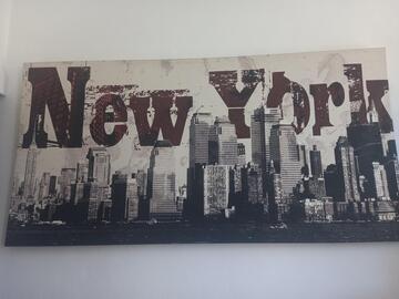 Tableau New York environ 150 x 70 cm
