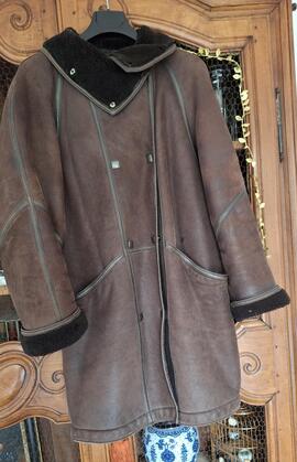 Manteau peau lainée