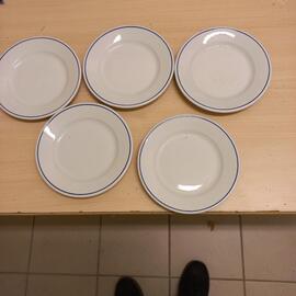 Lot de 10 Assiettes à dessert diamètre 19cm