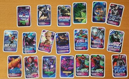 lot 20 cartes collection marvel 2021