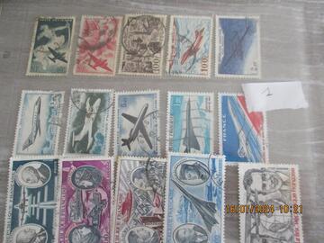 1 - 15 timbres oblitérés Poste Aérienne