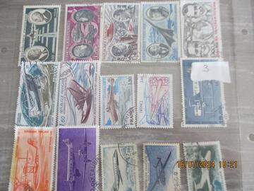 Lot 3 - 15 timbres oblitérés Poste Aérienne