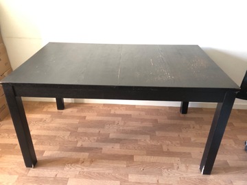 table extensible noire IKEA Laneberg/Ekeladen