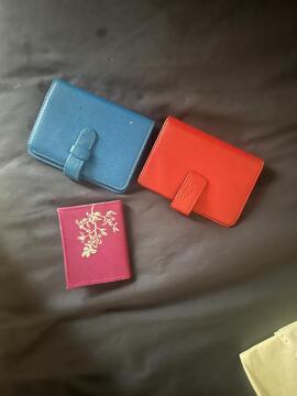 2 Couvertures en cuir pour agenda + porte-cartes