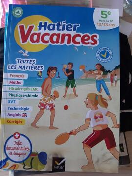 Cahier de vacances 5ème vers la 4ème