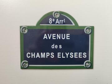 Plaque métallique Avenue des Champs-Élysées