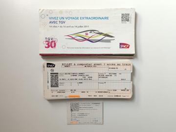 Billets et pochettes SNCF