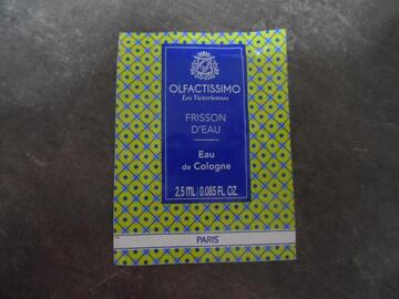 Echantillon eau de cologne Olfactissimo, collection